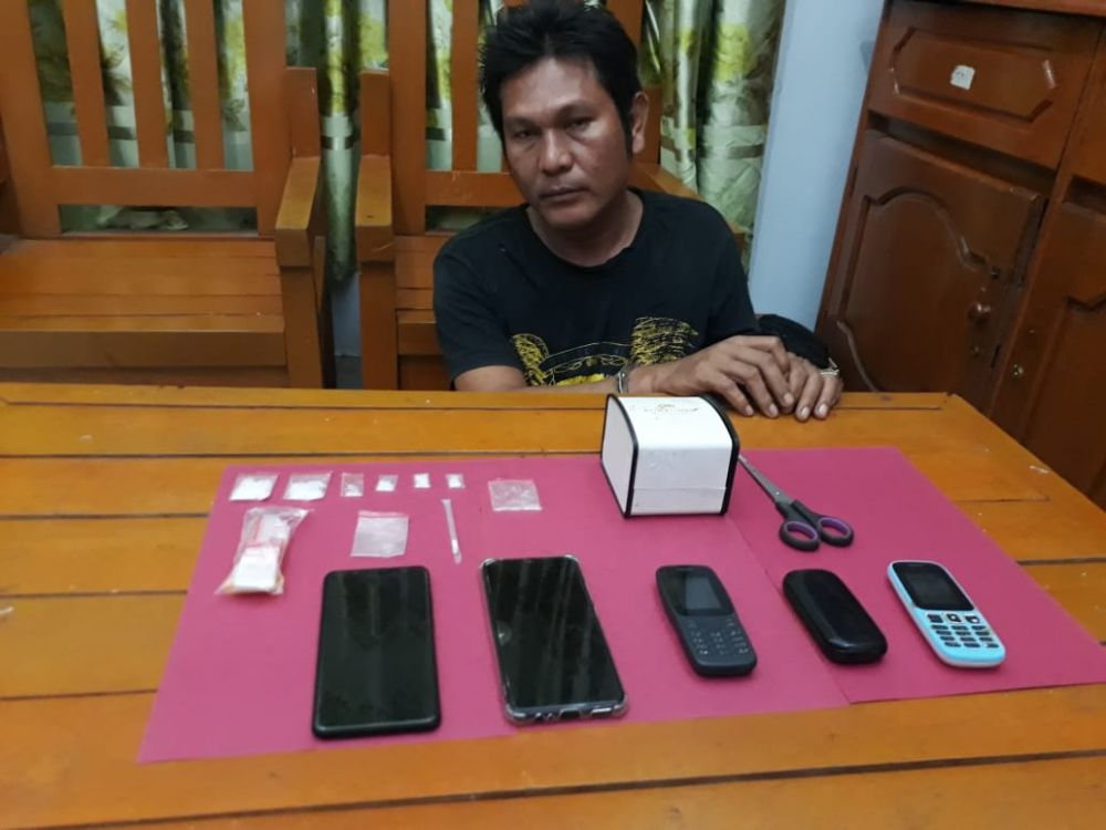 Bandar Narkoba yang ditangkap polisi.