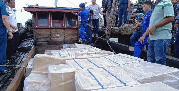 Barang Bukti rokok illegal yang diamankan.