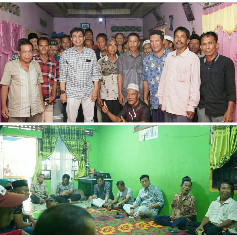 Bang Fadhil bersama warga dua desa.