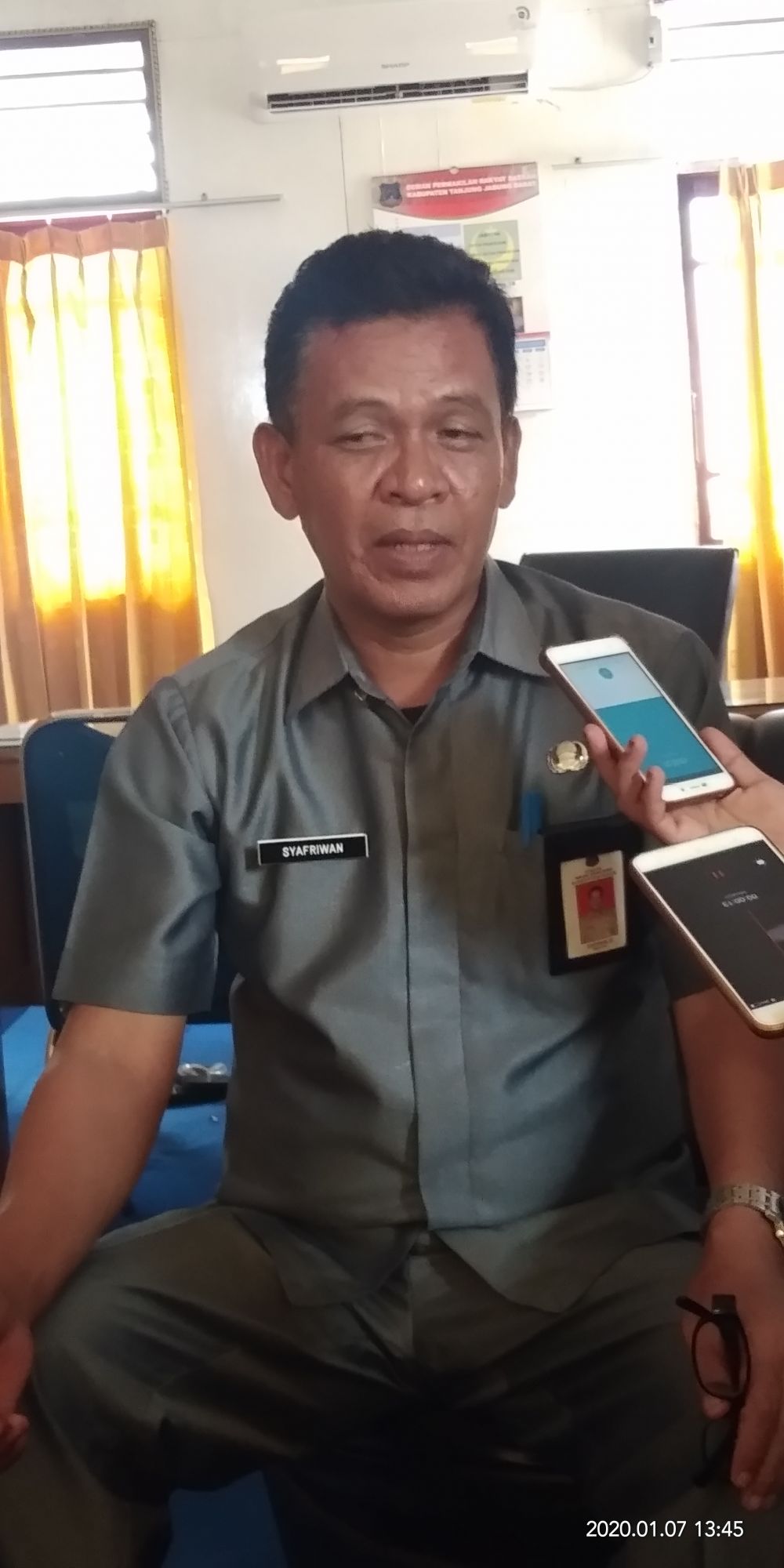 Kepala Diskoperindag Tanjab Barat Syafriwan.