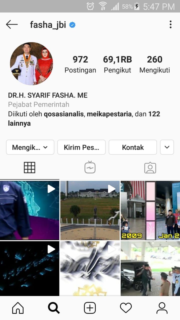 Akun Walikota Jambi kena hacker, sementara dinonaktifkan.