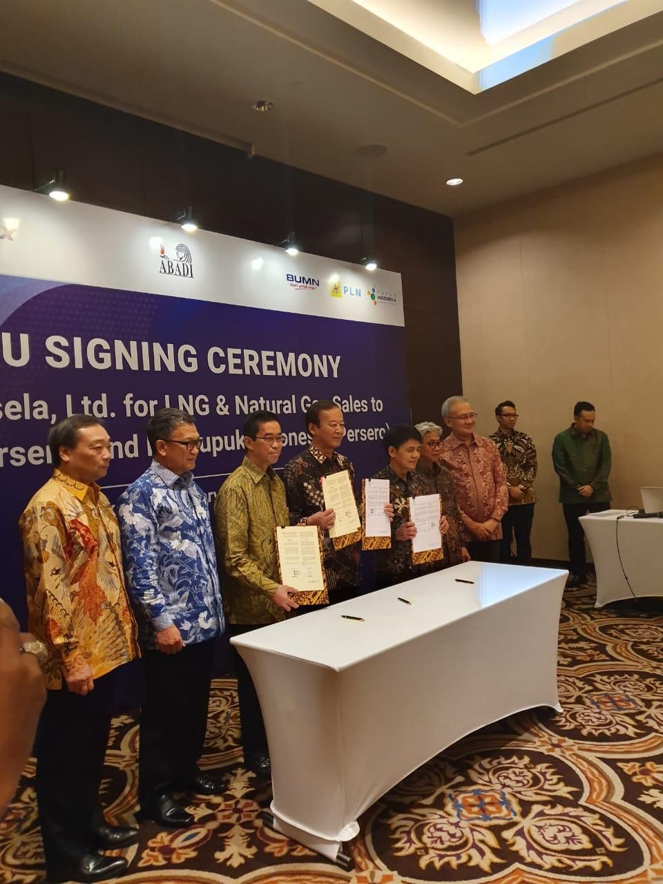 Kali INPEX selaku Kontraktor Kontra Kerja Sama  (KKKS) menandatangani Nota Kesepahaman, Rabu, 19 Februari dengan PT PLN dan PT Pupuk Indonesia 