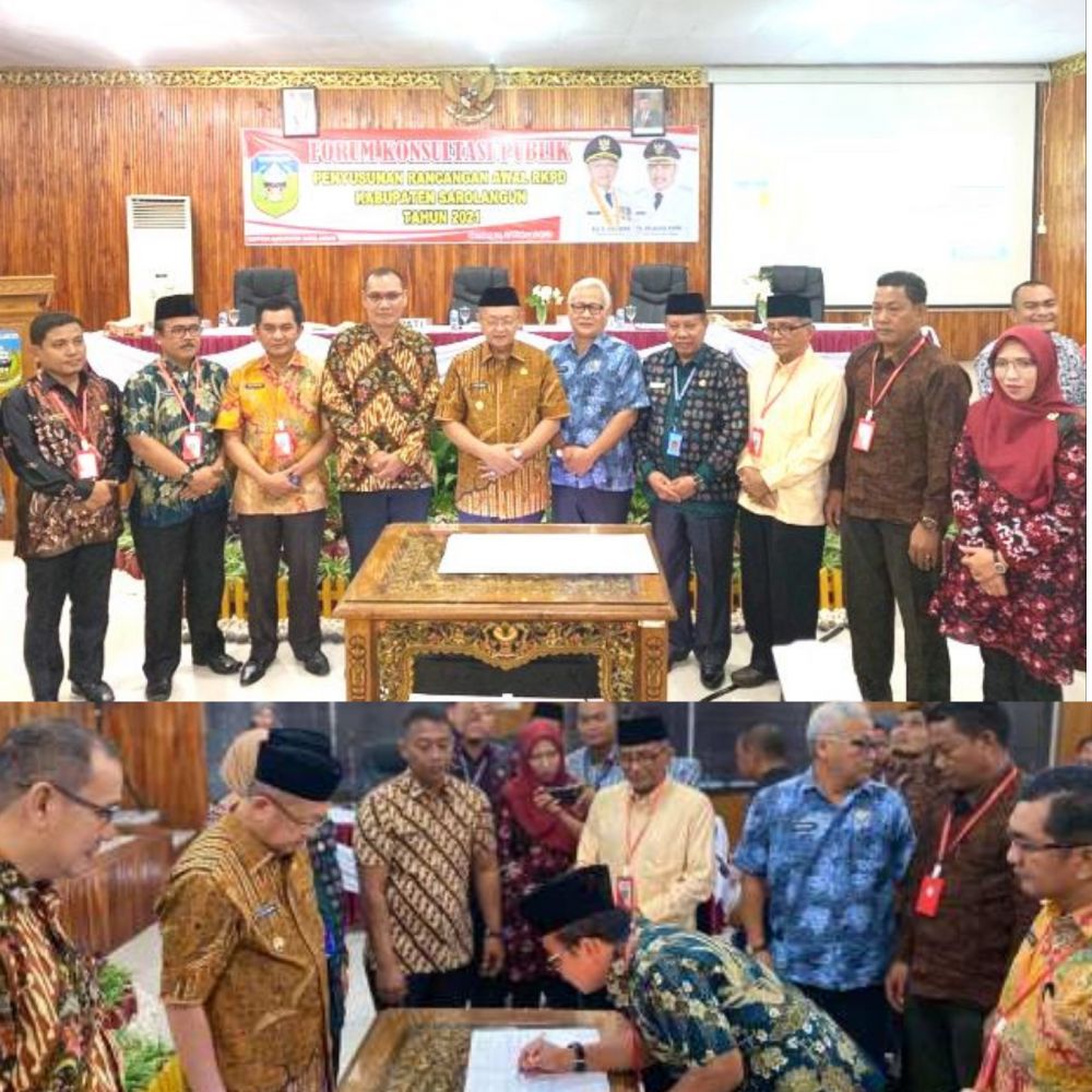 Bupati H Cek Endra bersama Kepala Bapeda H Lukman dan Kepala SKPD
