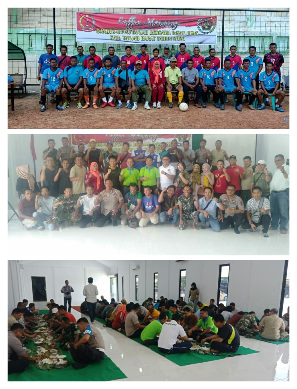 Foto bersama Kodim 0419/Tanjab dengan media