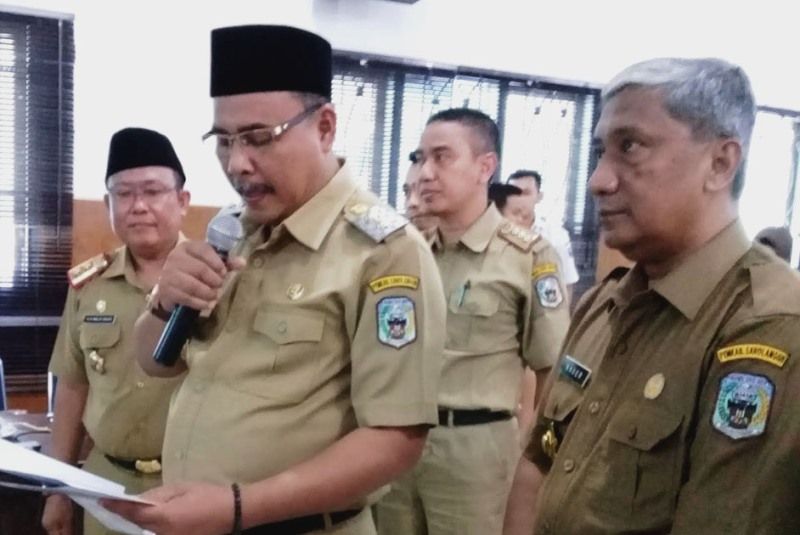 Wabup, H Hillalatil Badri didampingi Sekda, Kepala BKPSDM dan Kabid IPK