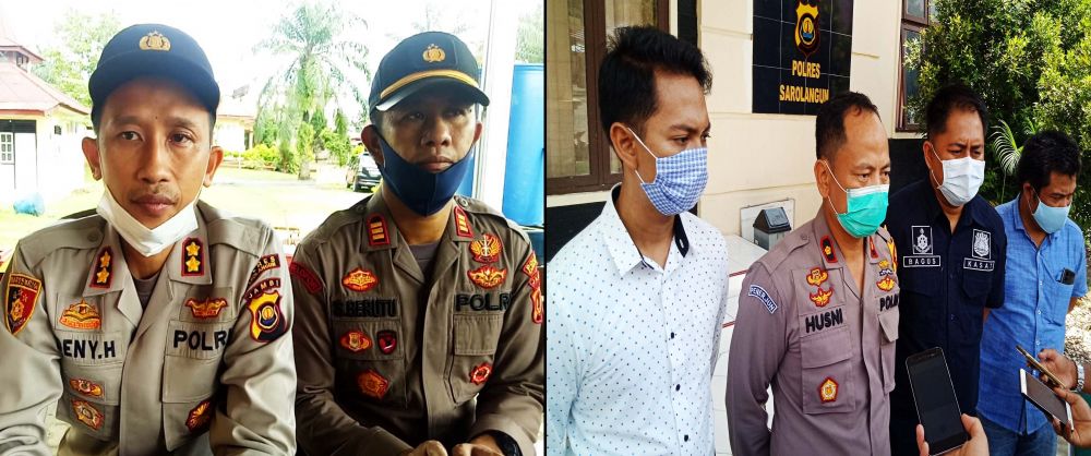 Kapolres Sarolangun bersama Waka Polres, Kasat reskrim, Kasat Narkoba dan Kapolsekta Sarolangun   