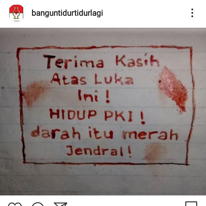 Postingan di medsos yang berbau PKI.