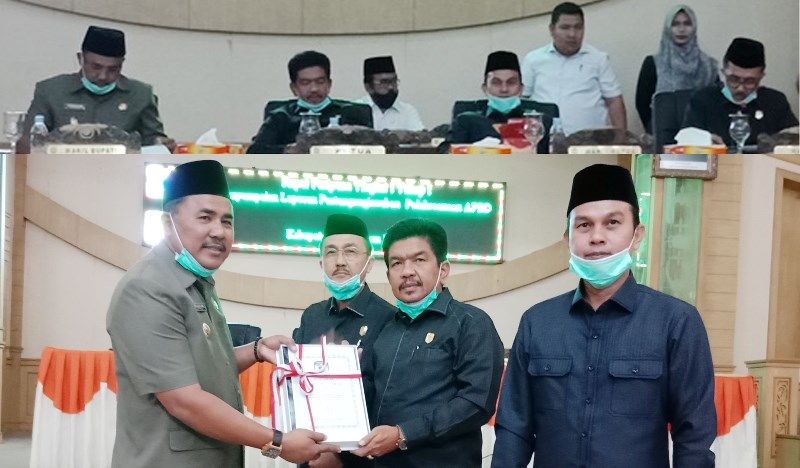Paripurna tingkat I tahap I, penyampaian nota pengantar LKPj Pelaksanaan APBD Sarolangun tahun anggaran 2019.