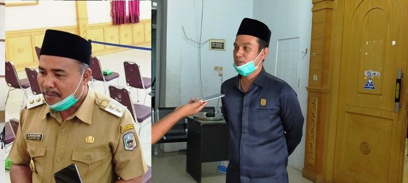 Wabup,H Hillalatil Badri dan Waka I DPRD, Aang Purnama SE MM