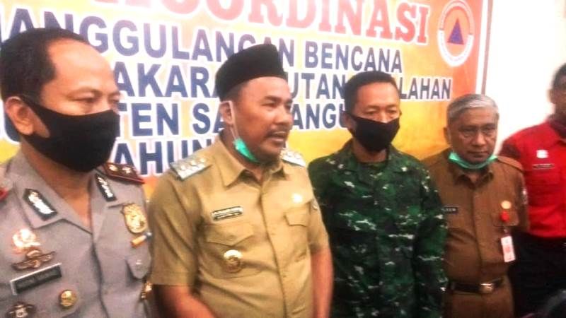 Wabup H Hillalatil Badri Didampingi Sekda Ir Endang Abdul Naser, Waka Polres Kompol Husni Thamrin dan Pabung Mayor Inf CHB Mentomeri