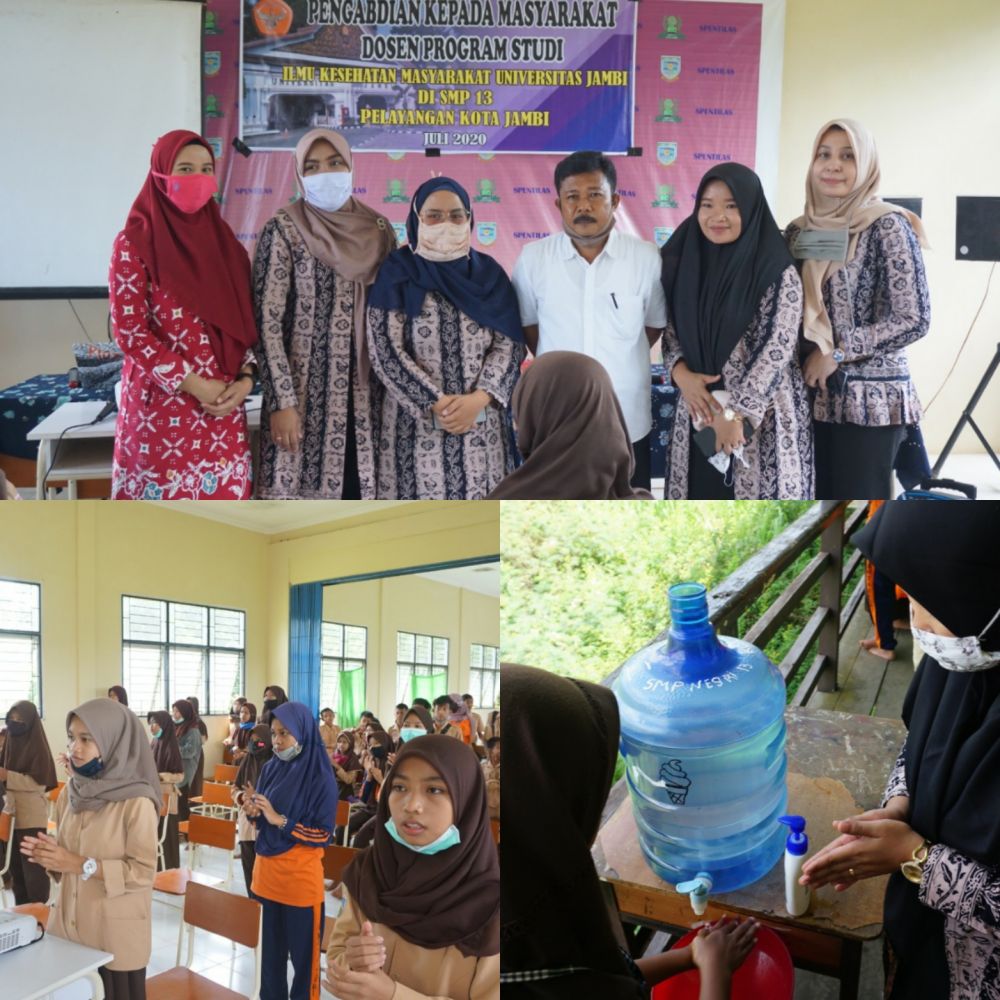 Foto1: Ketua Tim Hubaybah beserta tim; yaitu Evy Wisudariani, Helmi Suryani Nasution, dan Rizalia Wardiah saat foto bersama. Foto 2 & 3: Pelaksanaan pengabdian