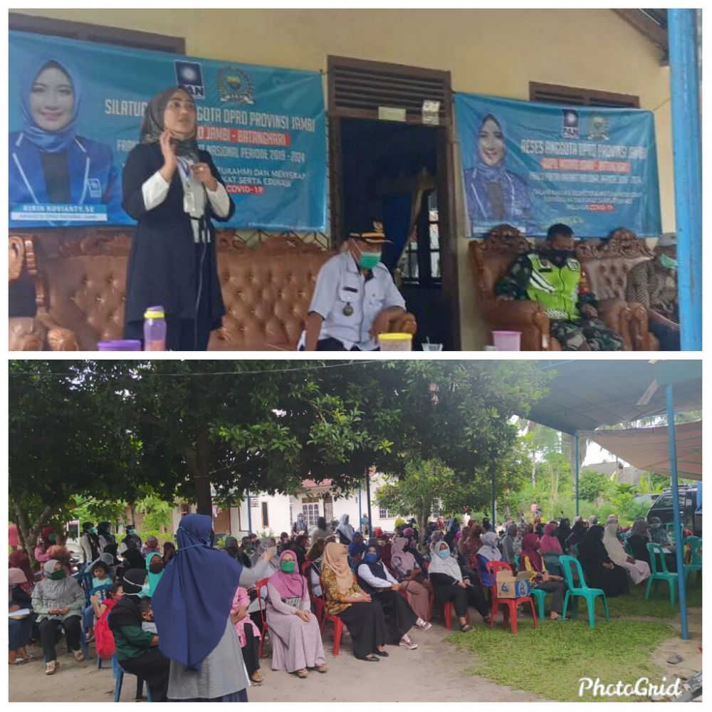 Anggota DPRD Provinsi  Jambi Ririn Novianty reses di kasang pudak Kumpeh Ulu. 
