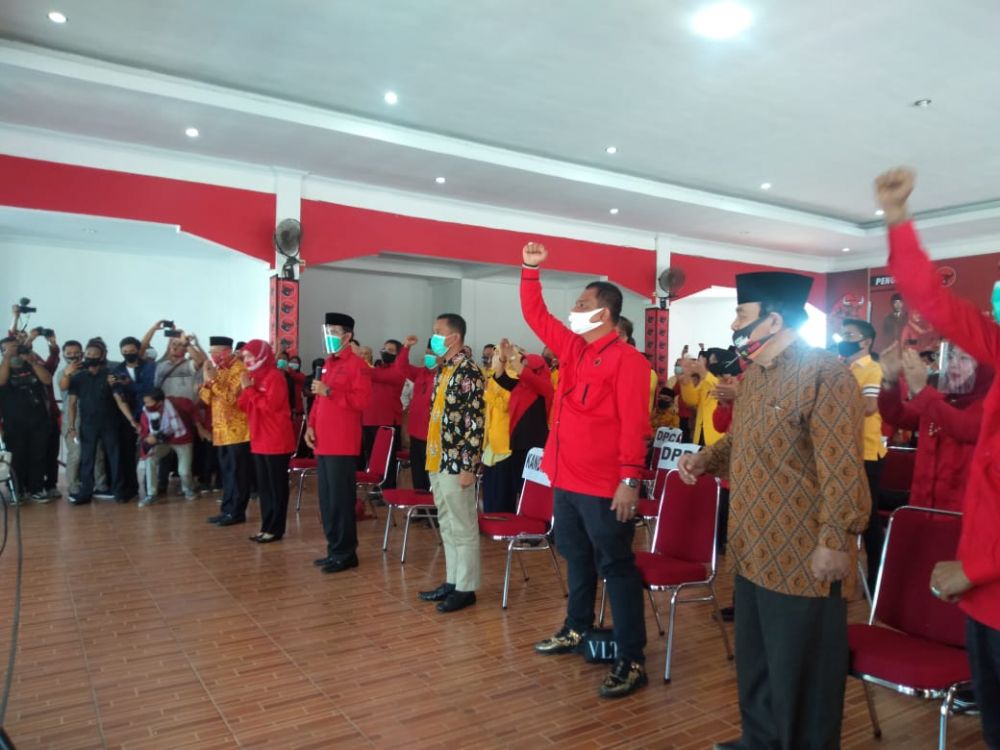 Pengumuman rekomendasi PDIP dukungan secara virtual 