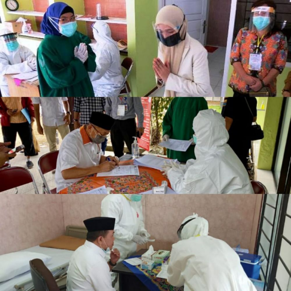 Kandidat Cakada melakukan pemeriksaan covid 19