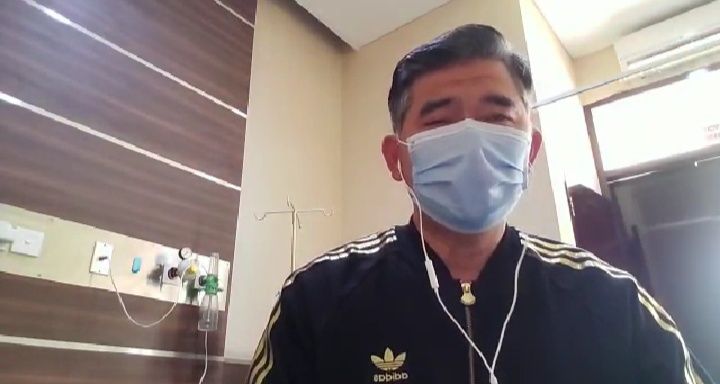 Wali Kota Jambi Sy Fasha saat menyampaikan bahwa dia positif corona 