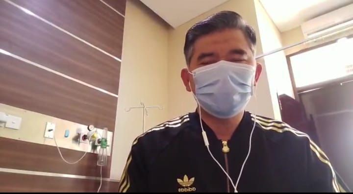 Potongan video Walikota Jambi Syarif Fasha mengabarkan dirinya positif Covid-19