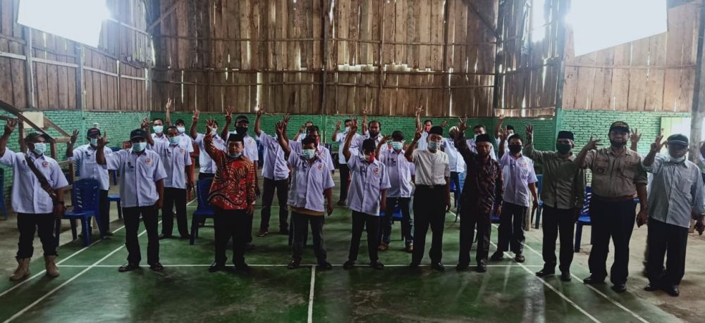 AL Haris melantik tim pemenangan dengan menerapkan protokoler kesehatan