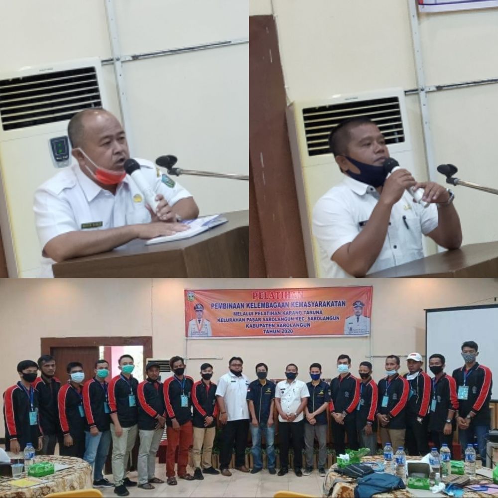 Lurah Pasar Sarolangun dan Seklur bersama pemuda terhimpun dalam Karang Taruna