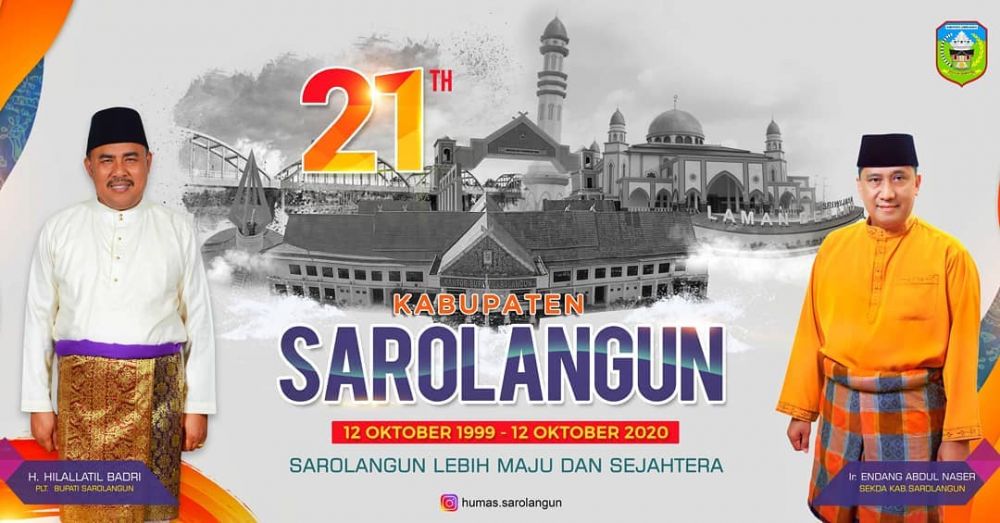 Plt Bupati  Sarolangun, H Hillalatil Badri dan Sekda, Ir Endang Abdul Naser