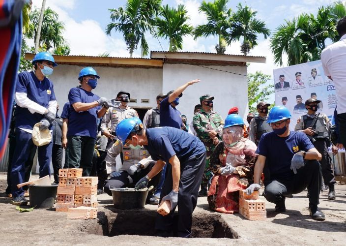 Peringatan Hari Perumahan Nasional Tingkat Provinsi Jambi Tahun 2020, di Desa Tangkit Kecamatan Sungai Gelam Kabupaten Muaro Jambi, Rabu (16/09).