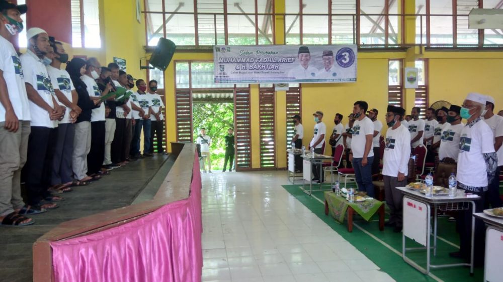 Pengukuhan tim pemenengan Fadhil-Bakhtiar Se Kecamatan Pemayung