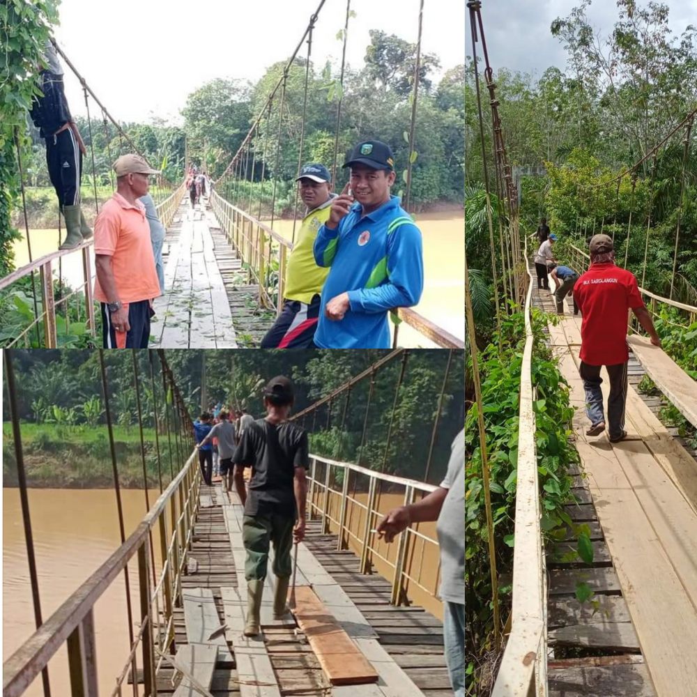 Aktivitas Goro Warga Desa Sungai Abang pada Minggu (06/12) 