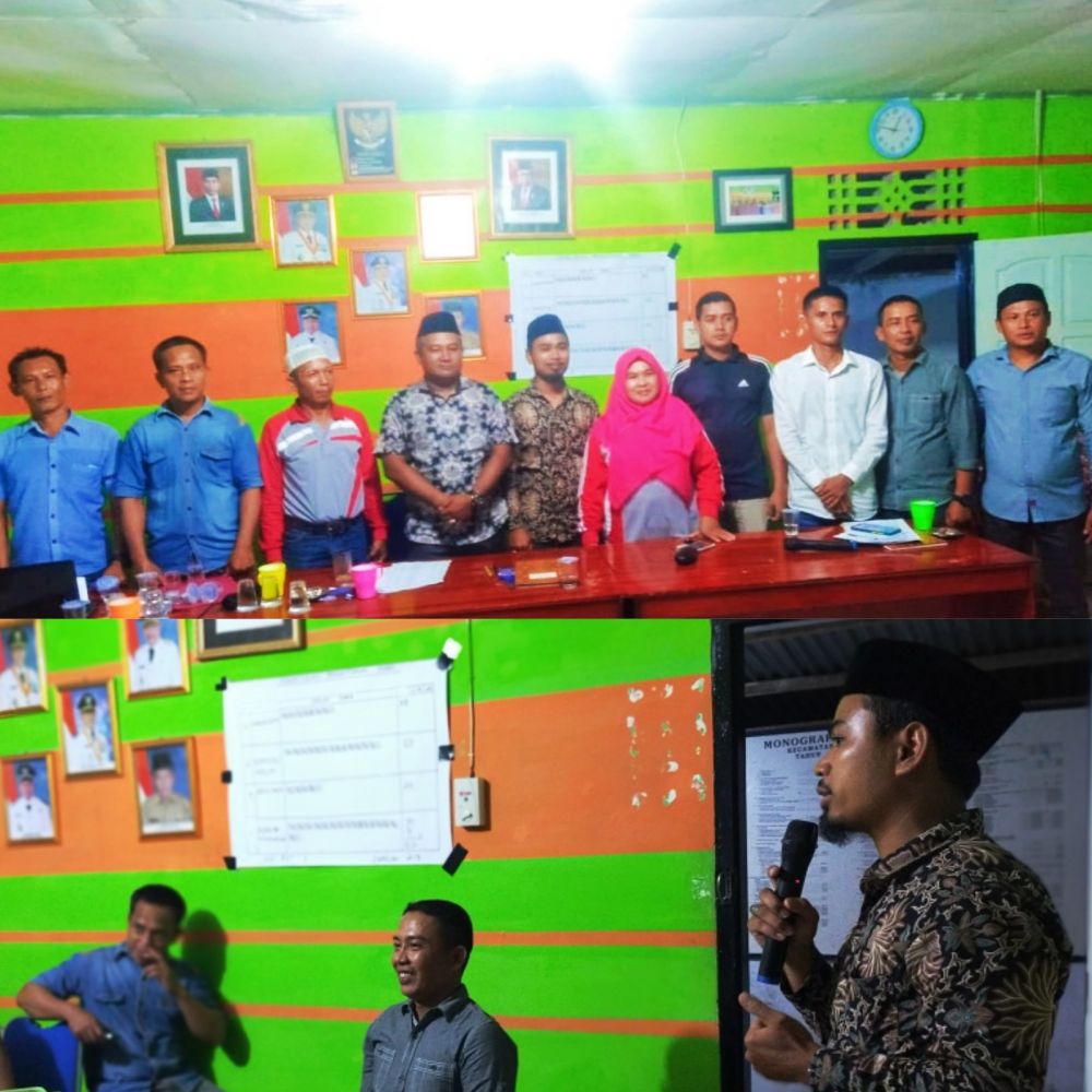 PJ Kades Sungai Abang dan Ketua BPD bersama Ketua Karang Taruna Terpilih 