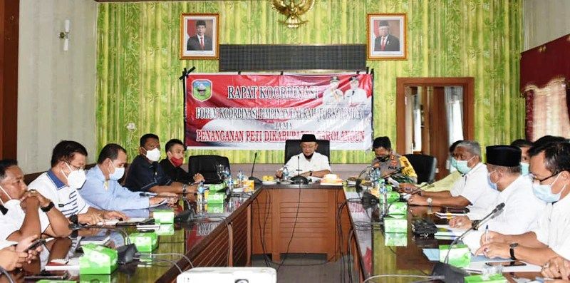 H Cek Endra pimpin rapat koordinasi bersama Forkopimda dalam penanganan PETI