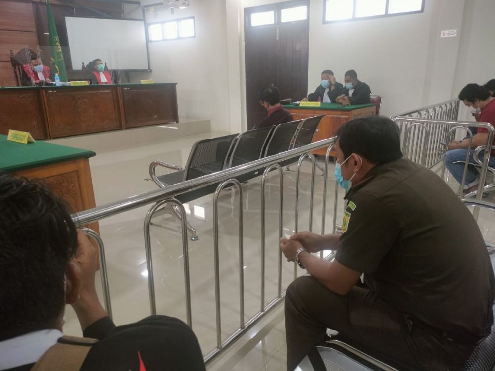 Kajari Tebo, Imran Yusuf yang turun gunung menyaksikan jalannya persidangan dengan terdakwa Waka II DPRD Tebo, Syamsurizal alias Iday