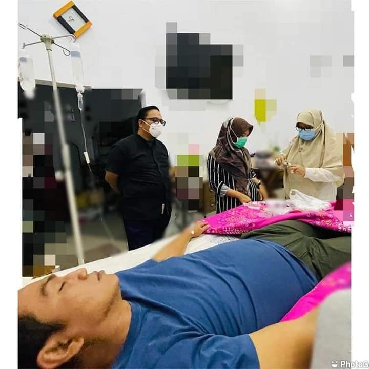 Bupati Batanghri Muhammad Fadhil Arief ketika menjalani perawatan di kediaman pribadi