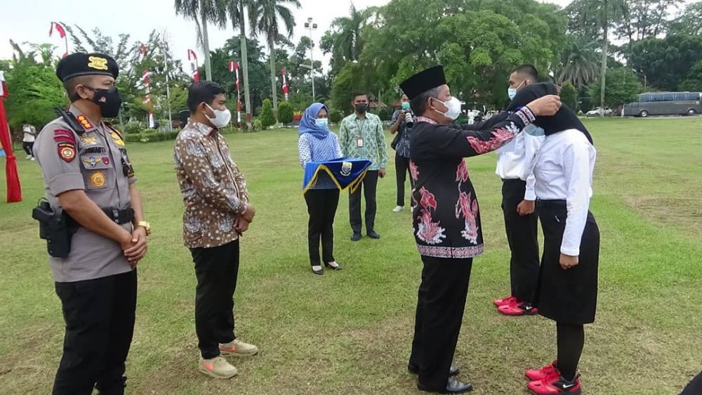 Wakil Gubernur membuka kegiatan pembinaan dan pelatihan Paskibraka Tingkat Provinsi Jambi tahun 2021.