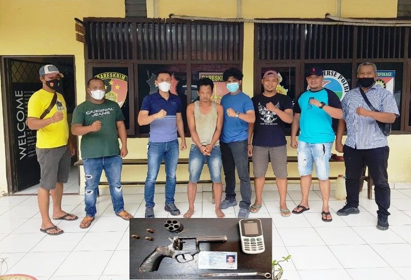 Unit Reskrim Polsek Singkut dan Tim Opsnal Sat Reskrim Polres Sarolangun 