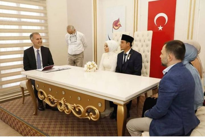 Acara Pernikahan Putra Asal Kabupaten Merangin Provinsi Jambi, Indonesia Menikah dengan Putri dari Negara Turki