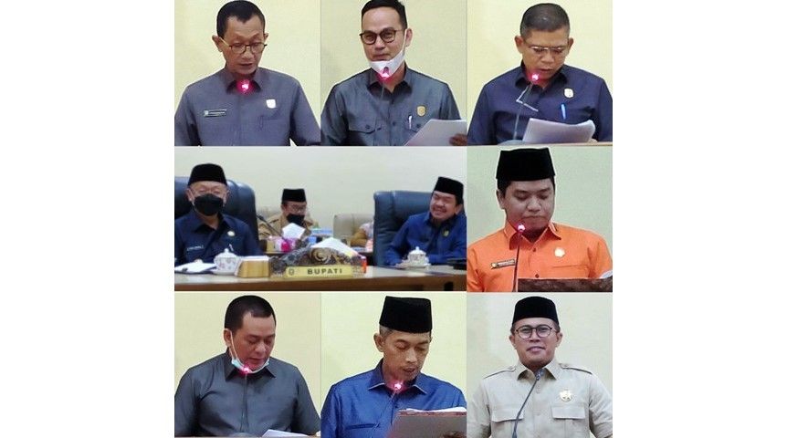 Jubir Fraksi DPRD Sarolangun  di Paripurna pandangan umum fraksi tehadap Ranperda APBD 2022 