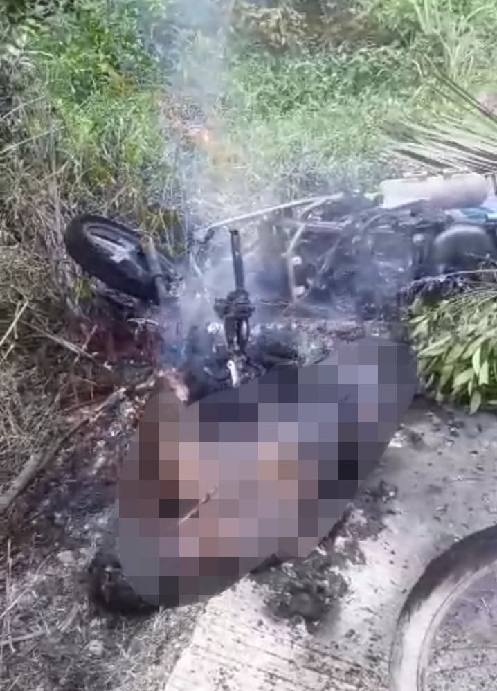 Korban laka lantas yang tewas terbakar