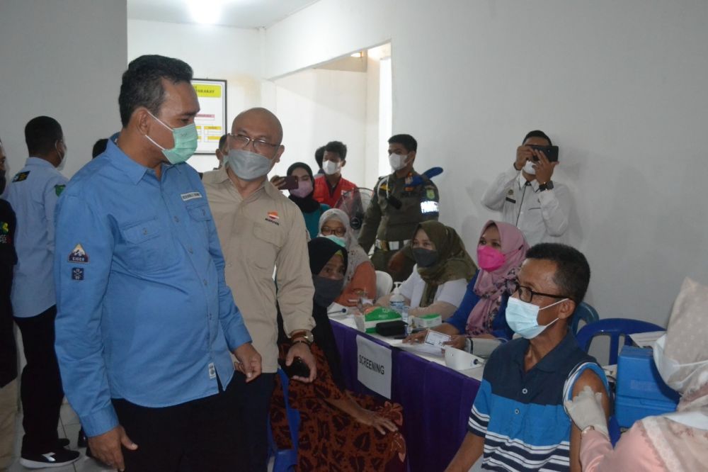 Vaksinasi yang digelar Repsol Sakakemang BV pada 27 November 2021.