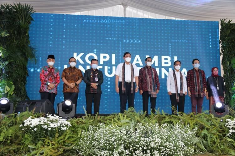 Launching Gernas BBI Tahun 2022 di Provinsi Jambi, yang berlangsung di Bandara Sultan Thaha Jambi, Rabu (19/01/2022).
