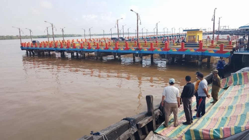 Kondisi Jembatan WFC usai ditabrak kapal