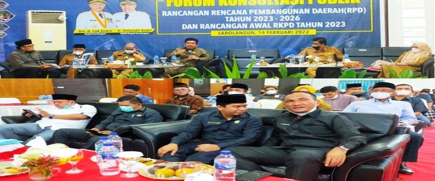 Ketua DPRD bersama Ketua Fraksi dan Lintas Komisi di Forum Konsultasi Publik 