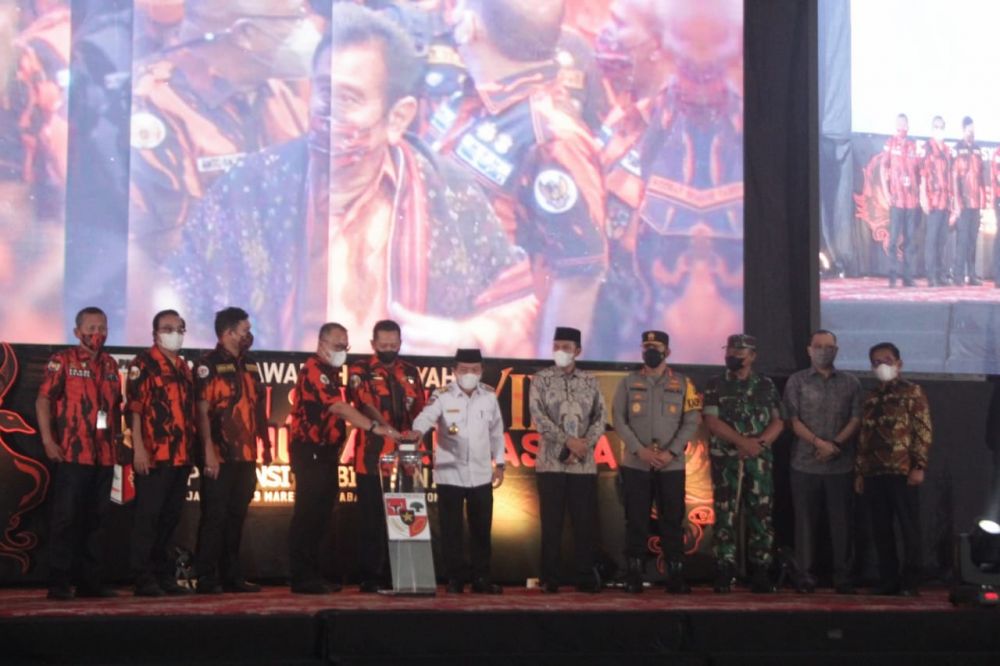 Musyawarah Wilayah (MUSWIL) Pemuda Pancasila Provinsi Jambi ke-7, yang bertempat di Abadi Convention Center (ACC) Kota Jambi, Jum’at (11/03/2022).