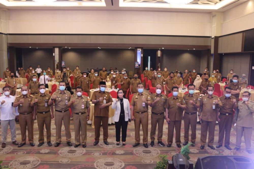 Rapat Koordinasi (Rakor) TPID Provinsi Jambi, yang berlangsung di Swissbell Hotel Jambi, Senin (14/03/2022).