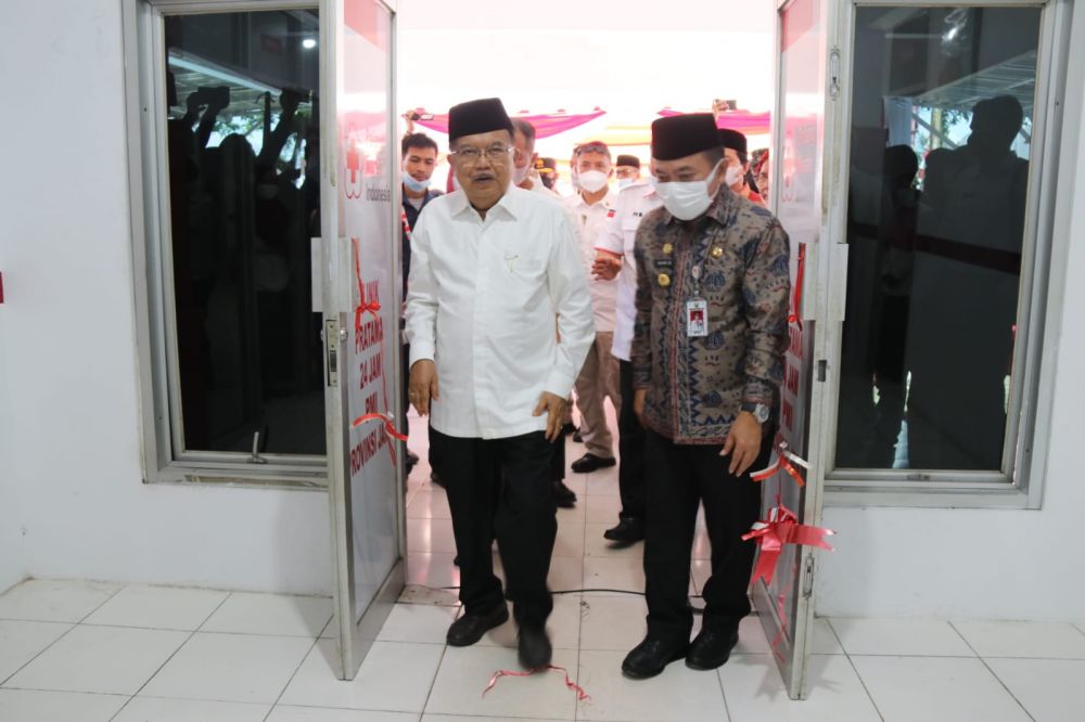 Peresmian Klinik Pratama 24 Jam PMI Provinsi Jambi yang diresmikan secara langsung oleh Ketua Umum Pengurus Pusat PMI yaitu Bapak Muhammad Yusuf Kalla, bertempat di Kantor PMI Provinsi Jambi, Rabu (16/03/2022).