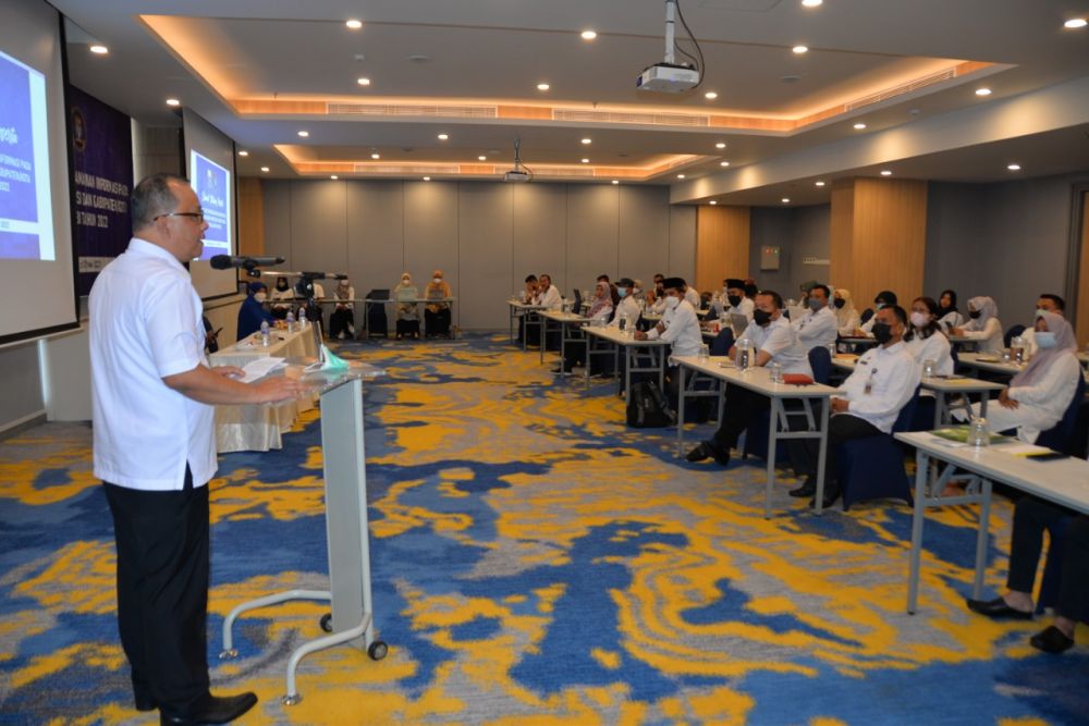 Bimbingan Teknis Keamanan Informasi (Indeks Kami) Provinsi Jambi Tahun 2022, bertempat di Yellow Hotel Jambi, Rabu (18/05/2022).
