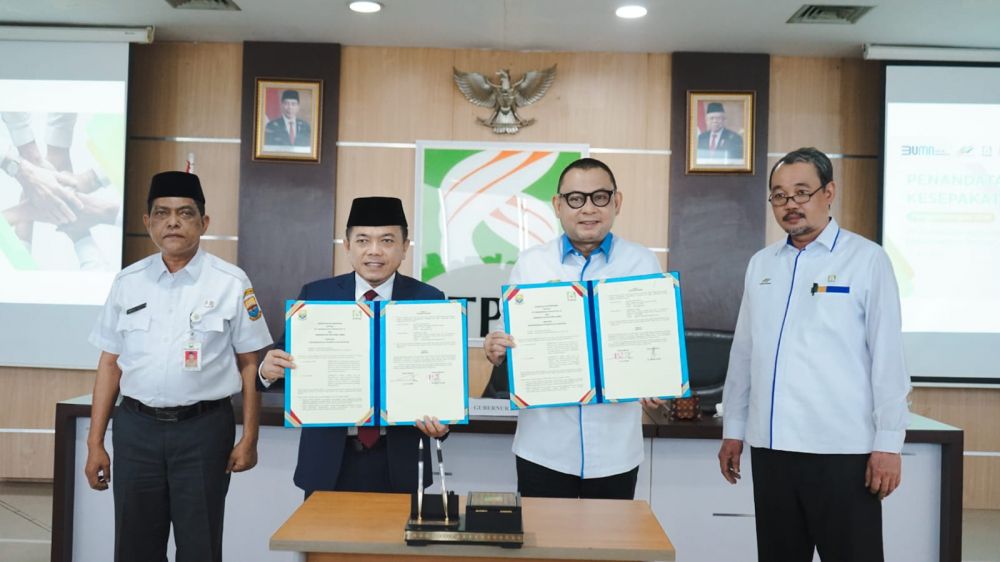 Gubenur Jambi DR Al Haris dan Direktur PTPN VI, Iswan Achir sepakat kerjasama SDM
