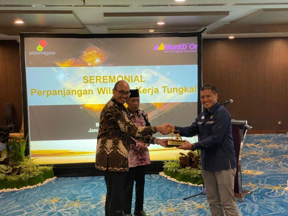 Kontraktor Kontrak Kerja Sama (KKKS) MontD’Or Oil Tungkal Ltd. (MOTL) secara resmi mendapatkan perpanjangan masa kontrak pengelolaan Wilayah Kerja (WK) Tungkal yang berada di Provinsi Jambi