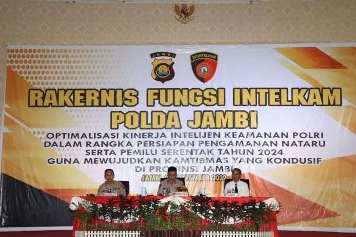  Rakernis Fungsi Intelkam Polda Jambi di Jambi, Senin.