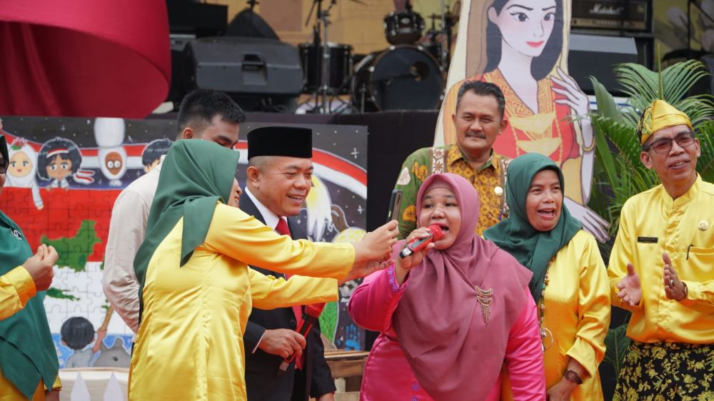 Pameran Ajang Kreasi Siswa Noesantara SMANSA (PANORAMA) SMA Negeri 1 Kota Jambi, bertempat di Halaman SMA Negeri 1 Kota Jambi, Kamis (26/01/2023).