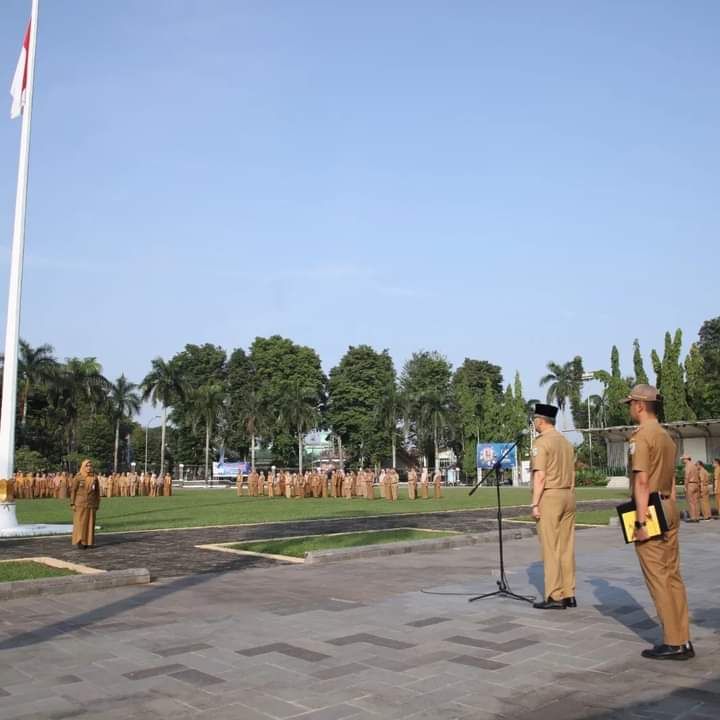 Suasana Apel Peningkatan Disiplin ASN di Lingkup Pemerintahan Kota Jambi