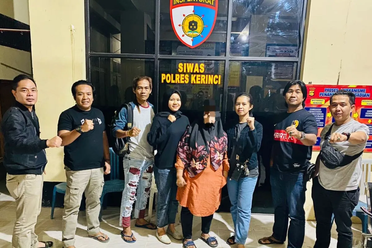 Polda Jambi tangkap pelaku perdagangan orang asal Kerinci, Kamis (12/10/2023).