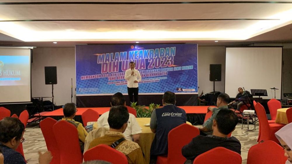 Ketua DPRD Provinsi Jambi Edi Purwanto Hadiri Makrab Dokter Ilmu Hukum Unja 2023.